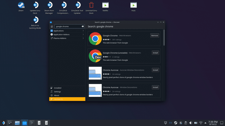 Installing Chrome on Steam Deck